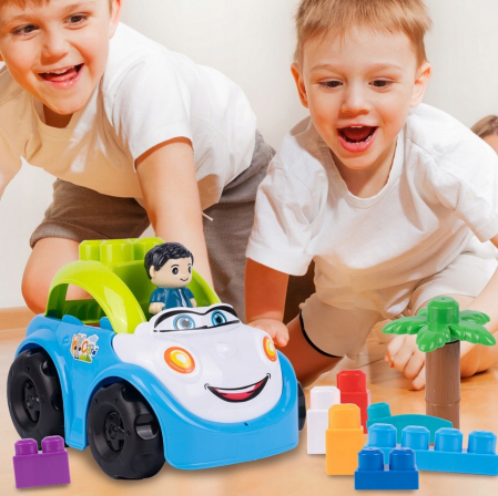 Mașinuță cu 40 de blocuri mari – Set educativ pentru copii [2]