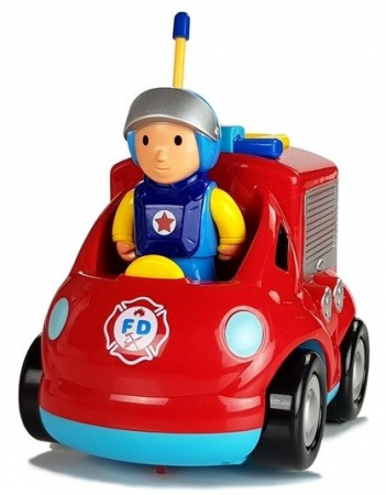 Mașinuță de Pompieri R/C pentru Bebeluși – cu Volan Telecomandă | Culoare Roșie [2]