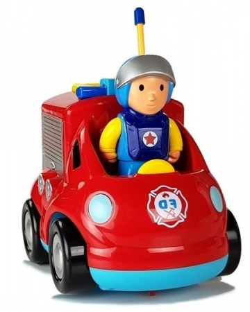 Mașinuță de Pompieri R/C pentru Bebeluși – cu Volan Telecomandă | Culoare Roșie [3]