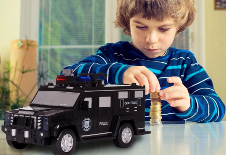 Mașinuță Seif – Pușculiță cu parolă și amprentă, pentru bancnote și monede [2]