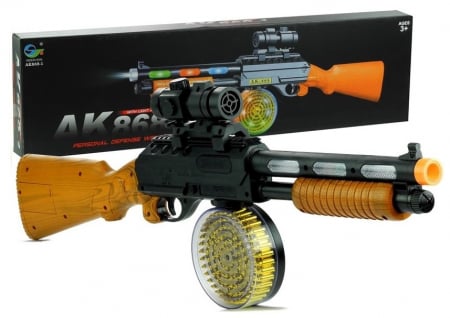 Pusti si pistoale - Mitralieră Jucărie AK 868-1 cu Lumini și Sunete – 60 cm