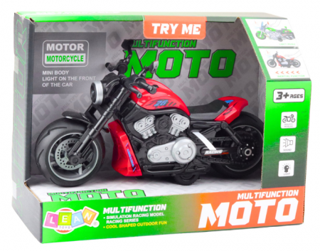 Motocicletă-jucărie roșie cu baterii, motor, lumini și sunete [3]