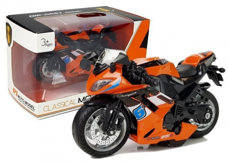 Jucarii - Motocicletă Sport cu Sunete 1:14 Portocaliu