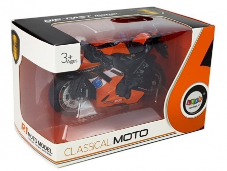 Motocicletă Sport cu Sunete 1:14 Portocaliu [3]