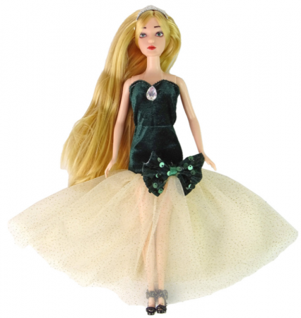 Păpușă bebeluș Emily cu păr lung, pisicuță și floare [1]