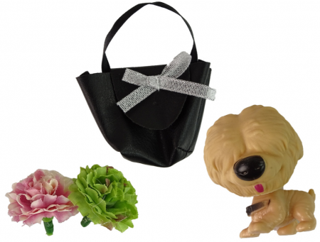 Păpușa Baby Emily cu Poșetuță Cățeluș cu Flori [2]