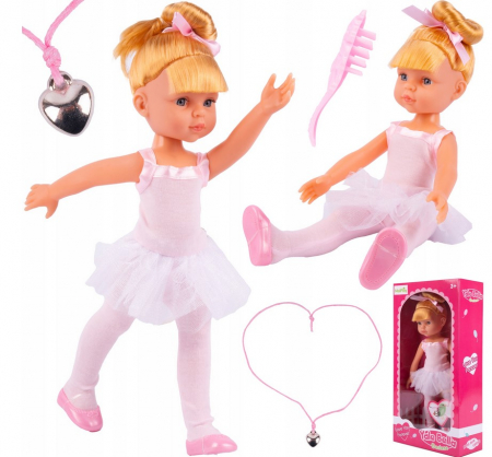 Păpușă Balerină „Darlene” – Blondă, 34 cm – Set cu Perie și Colier [1]