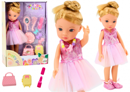 Papusi si accesorii fetite - Păpușă Balerină Roz cu Accesorii – Set Rochie și Accesorii de Balet