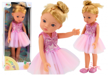 Papusi si accesorii fetite - Păpușă Balerină Roz – Rochiță de Balerină, 33 cm