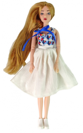 Păpușă Bebeluș cu Pisicuță – Păr Lung Șaten [1]