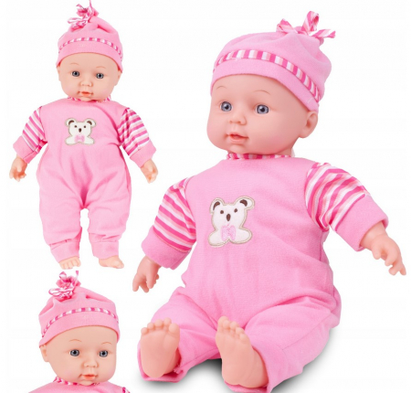 Păpușă bebeluș cu salopetă și sunete – 34 cm [1]