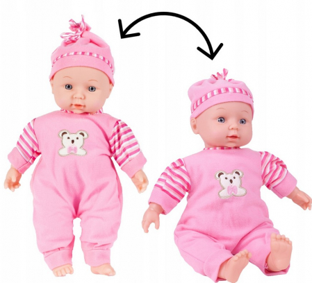 Păpușă bebeluș cu salopetă și sunete – 34 cm [5]