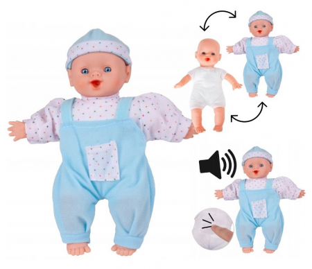 Păpușă bebeluș cu suzetă – 1 buc., modele și culori variate [1]