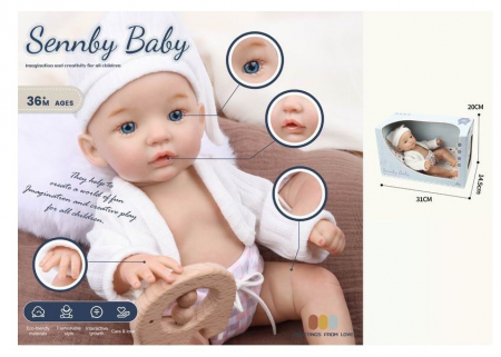 Păpușă Bebeluș Realistă 12''– Ca un Copil Adevărat – Rezistentă la Apă / Pentru Baie [9]