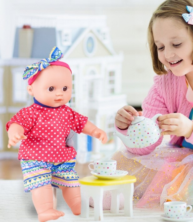 Păpușă cu bentiță cu fundiță și suzetă. [3]