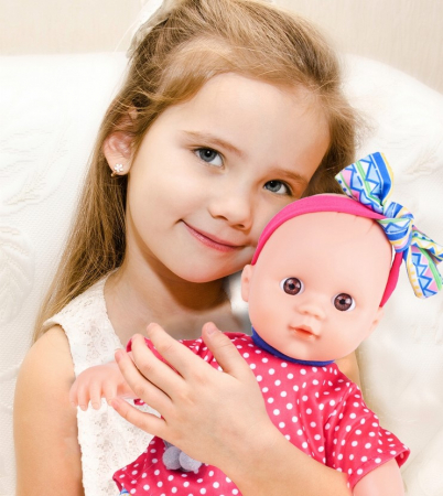 Păpușă cu bentiță cu fundiță și suzetă. [4]