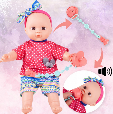 Păpușă cu bentiță cu fundiță și suzetă. [5]