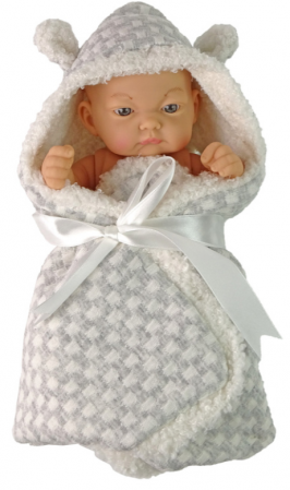 Păpușă Drăgălașă pentru Bebeluși – Cu Cardigan Gri [1]