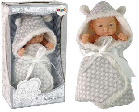 Papusi si accesorii fetite - Păpușă Drăgălașă pentru Bebeluși – Cu Cardigan Gri