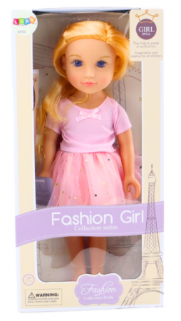 Păpușă în rochie cu tulle, roz, păr blond [3]