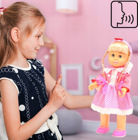 Păpușă interactivă Belinda – merge, vorbește și cântă – 42 cm, păr blond [4]