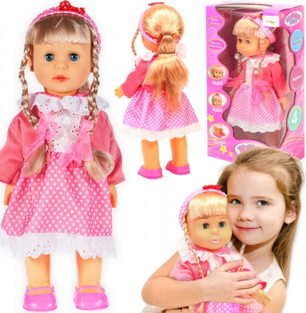 Păpușă interactivă Belinda – merge, vorbește și cântă – 42 cm, păr blond [1]