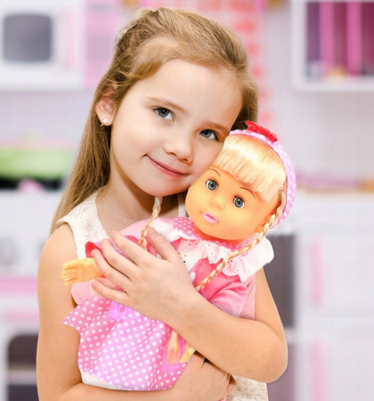 Păpușă interactivă Belinda – merge, vorbește și cântă – 42 cm, păr blond [6]