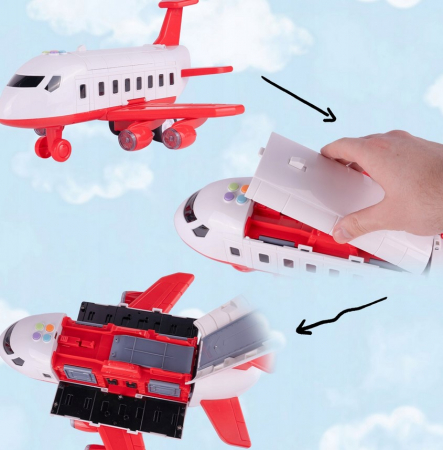 Parcare Pliabilă Mare cu Avion și Macara – Set Complet [7]