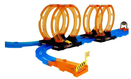 Pistă de curse cu 4 bucle, două mașini - 181 cm [2]