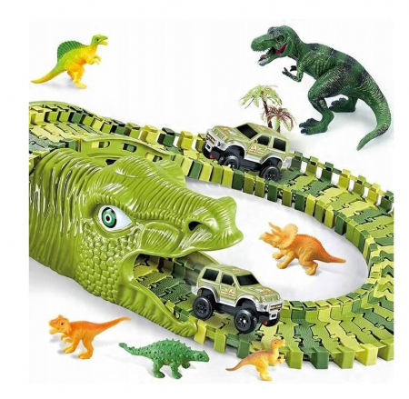 Pistă de Curse MEGA XXXL DINOZAUR – Dino Park 240 piese [8]