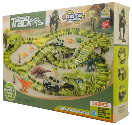 Jucarii diverse - Pistă de Curse MEGA XXXL DINOZAUR – Dino Park 240 piese