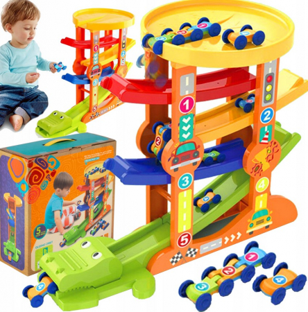 Pistă de echilibru cu lansator – Crocodil + mașinuțe [1]