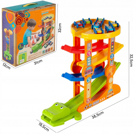 Pistă de echilibru cu lansator – Crocodil + mașinuțe [2]