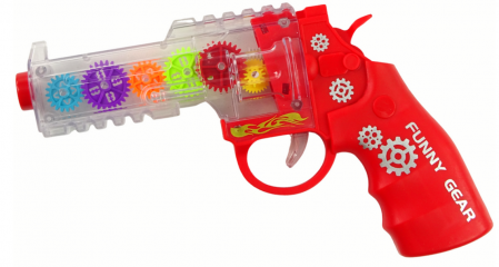 Pusti si pistoale - Pistol Colorat cu Lumini și Sunete – Ton Roșu