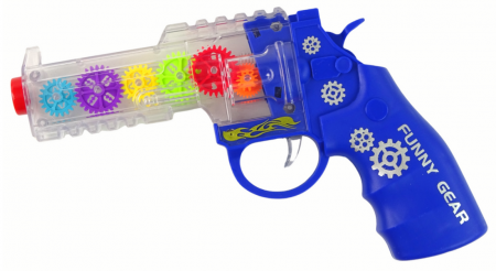 Pusti si pistoale - Pistol Colorat cu Lumini Ton Albastru