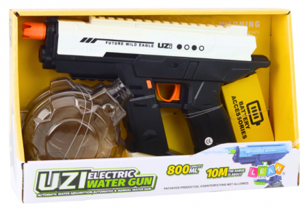 Pistol cu apă electric automat 10 m, negru-alb, 800 ml [2]