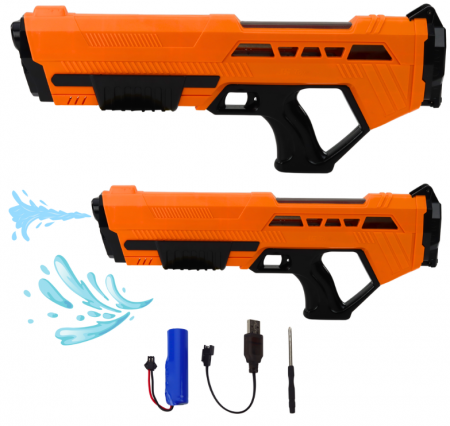 Pusti si pistoale - Pistol cu Apă Electric Automat, Portocaliu