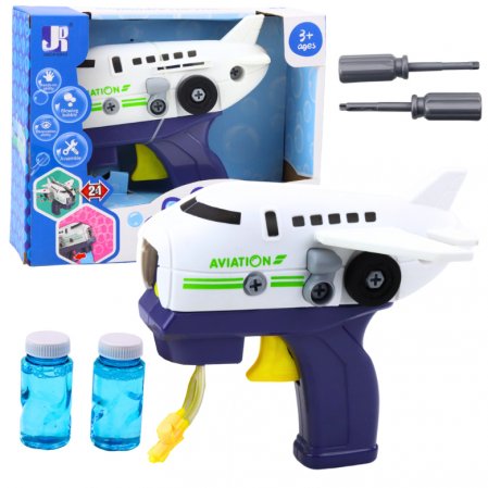 Pusti si pistoale - Pistol cu Bule Avion + Șurubelniță 2 în 1 cu Lichid