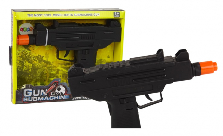 Pusti si pistoale - Pistol de jucărie pentru copii – Negru, cu vibrații și sunete