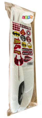 Planor din Polistiren cu Lumini – Alb, cu Abțibilduri – 48 cm [2]