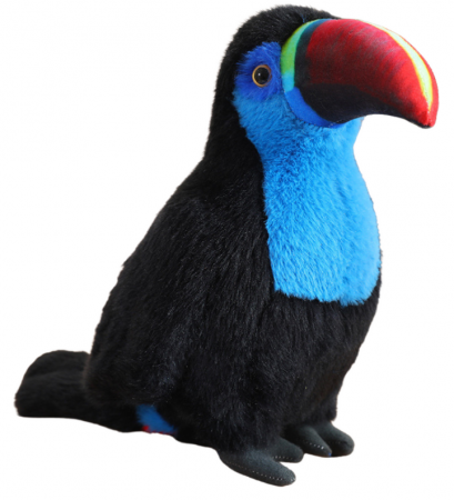 Plus Mascotă Toucan Albastru – Jucărie Moale și Drăgălașă, 40 cm [3]