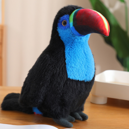 Jucarii de plus - Plus Mascotă Toucan Albastru – Jucărie Moale și Drăgălașă, 40 cm