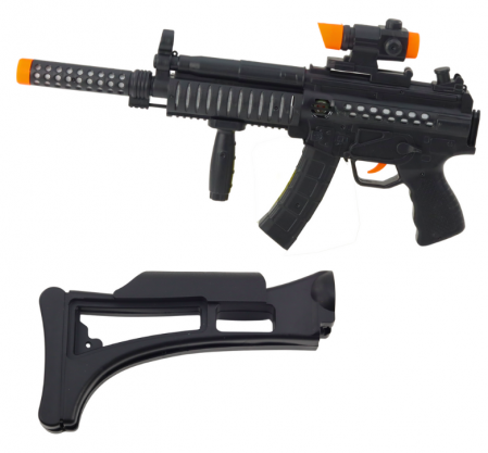 **Pusca mitralieră de jucărie cu lumini și sunete, neagră, 62 cm** [1]