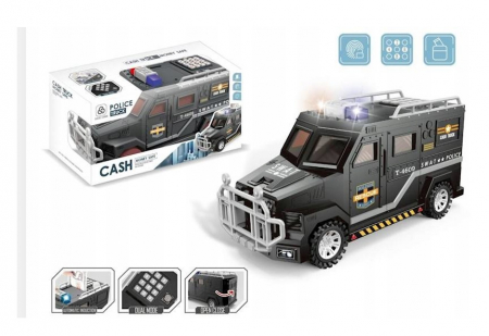 Pușculiță Mașină Poliție SWAT – Safe Car cu Cod PIN [1]