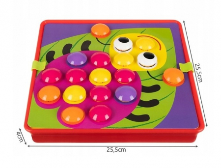 Puzzle cu butoane colorate – Mozaic Giraffe (Ciupercuțe) – 12 planșe [6]