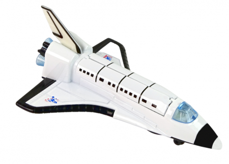 Rachetă Spațială cu Navă Metalică – Efecte Luminoase și Sonore, Funcție PULL-BACK [1]