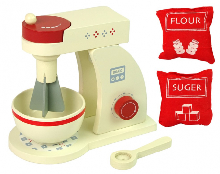 Robot de bucătărie / Mixer din lemn cu accesorii – pentru bucătăria copiilor [1]