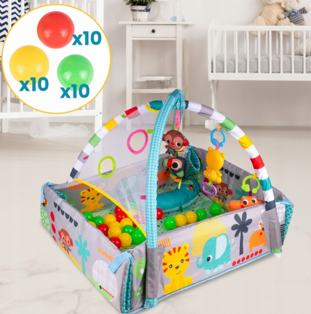 Saltea Educațională Interactivă 5 în 1 pentru Bebeluși – Mare – Jungla [4]