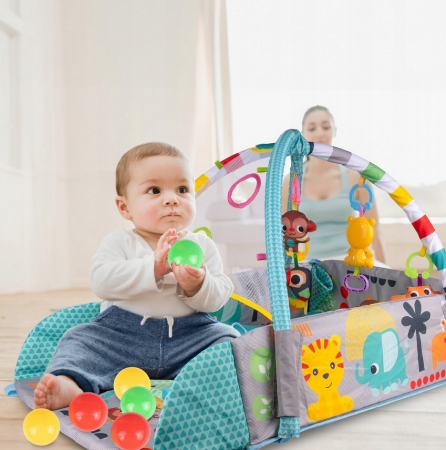 Saltea Educațională Interactivă 5 în 1 pentru Bebeluși – Mare – Jungla [6]