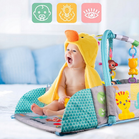 Saltea Educațională Interactivă 5 în 1 pentru Bebeluși – Mare – Jungla [5]